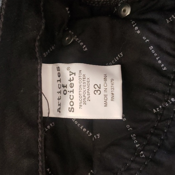 Articles of Society Mya Charcoal Skinny Jeans Gray Stretch Low Rise - Picture 9 of 10